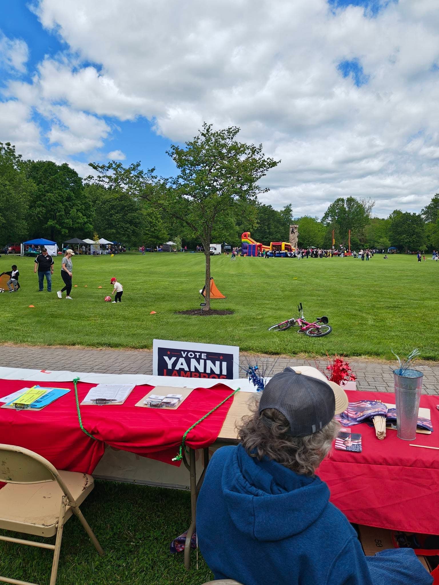 Yanni Lambros on the campaign trail